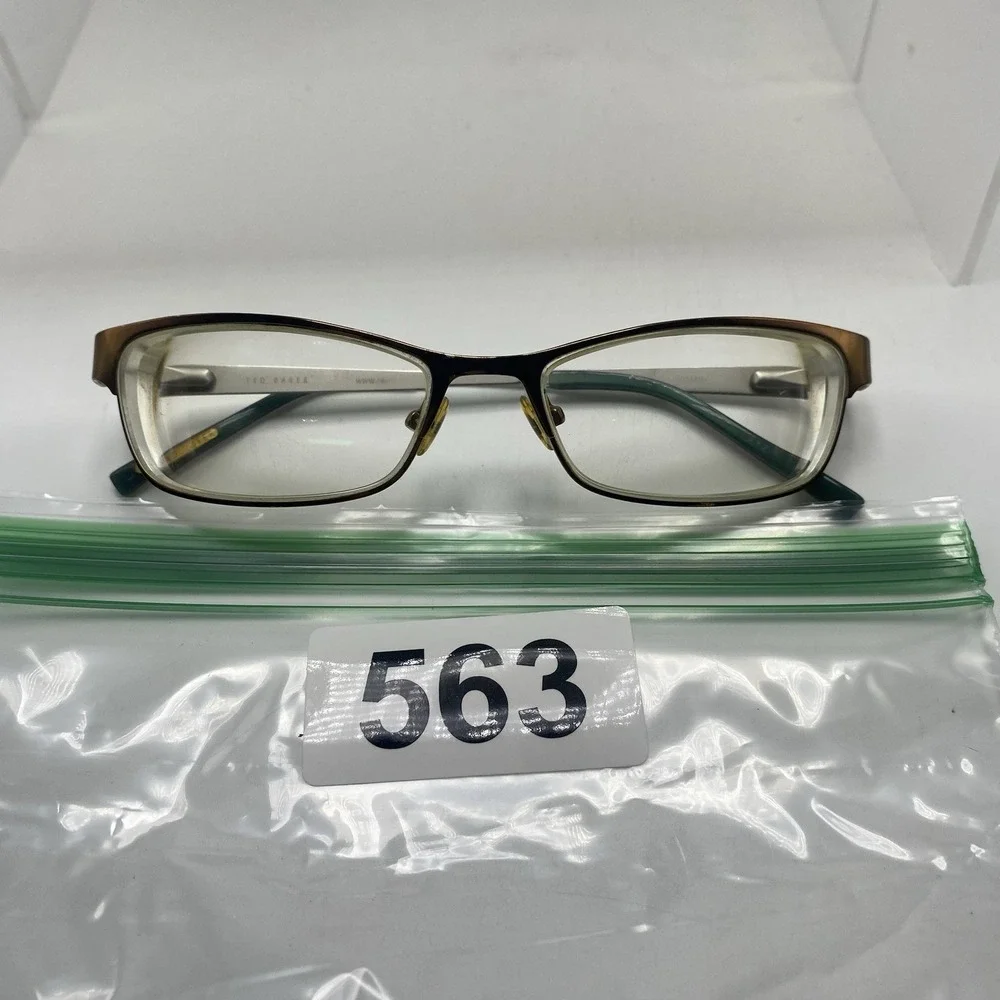 Ted Baker Eyeglasses Women FRAME ONLY Alosiu B222 52-16-135 Gold silver 563